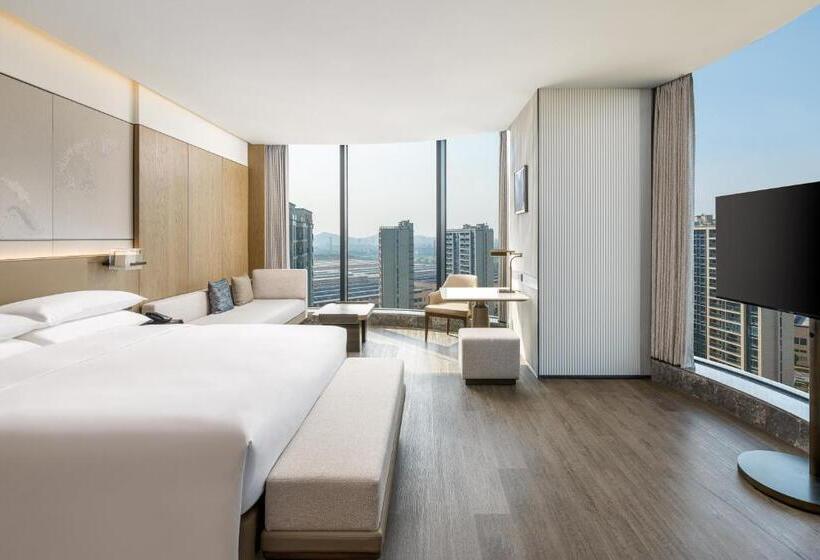 带大床的俱乐部房间, Shaoxing Marriott Hotel Shangyu