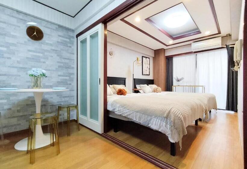 バルコニー付き１ベッドルームアパートメント, D35新宿最中心 東新宿站5分 Shinjuku Center 5 Mins To Station, Max 4p 新宿 涉谷 表参道 池袋 上野 代代木 银座 原宿