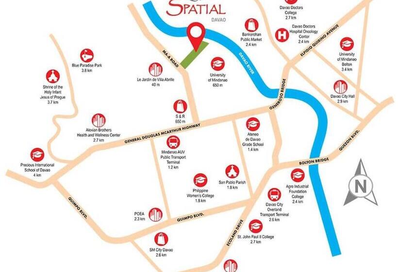豪华工作室, New 8 Spatial Davao Smart Studio Unit Netflix Wi Fi Amazon Voice Controlled Lights