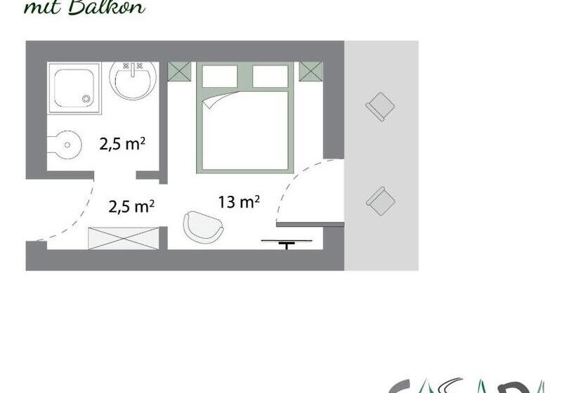 バルコニー付きスタンダードルーム, Casada Inklusive Sommer Card
