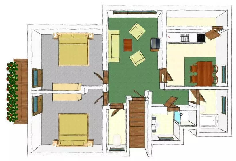 آپارتمان 2 خوابه, Pension Tina