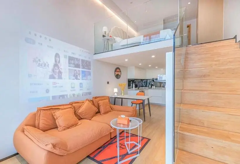 デラックスルーム, Kunming Dianchi Mideel International Apartment   South Asian Style Fuhai Metro