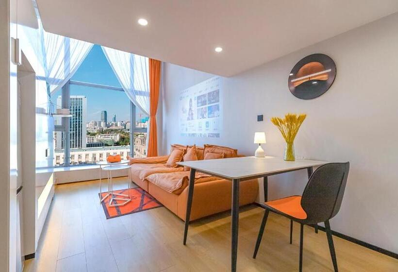 اتاق لوکس, Kunming Dianchi Mideel International Apartment   South Asian Style Fuhai Metro