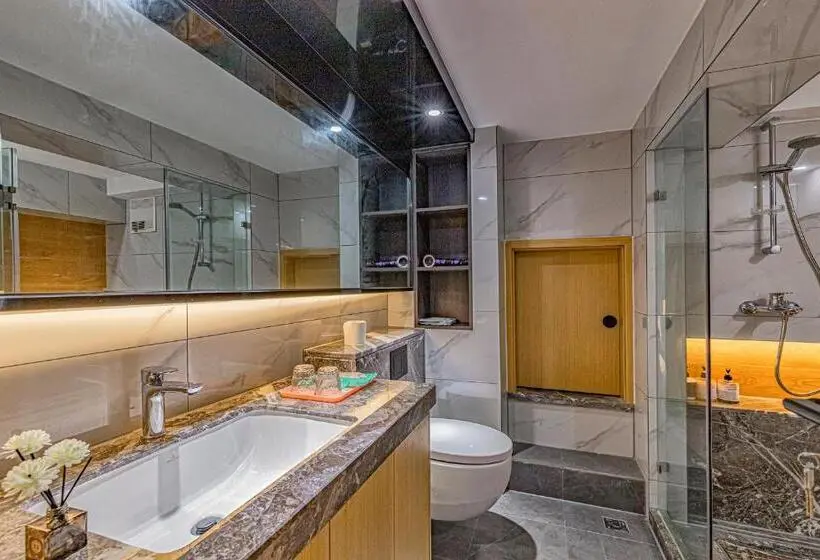 デラックスファミリールーム, Kunming Dianchi Mideel International Apartment   South Asian Style Fuhai Metro
