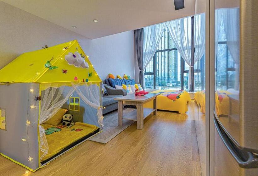 Семейный Номер Deluxe, Kunming Dianchi Mideel International Apartment   South Asian Style Fuhai Metro