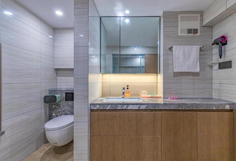 سوئیت 2 خوابه, Kunming Dianchi Mideel International Apartment   South Asian Style Fuhai Metro