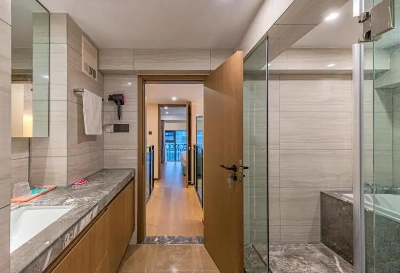 ２ベッドスイートルーム, Kunming Dianchi Mideel International Apartment   South Asian Style Fuhai Metro