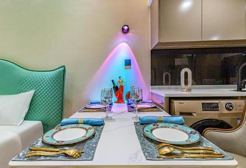 سوئیت 2 خوابه, Kunming Dianchi Mideel International Apartment   South Asian Style Fuhai Metro