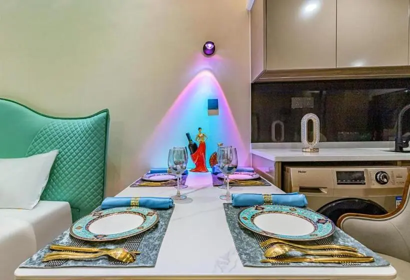 ２ベッドスイートルーム, Kunming Dianchi Mideel International Apartment   South Asian Style Fuhai Metro