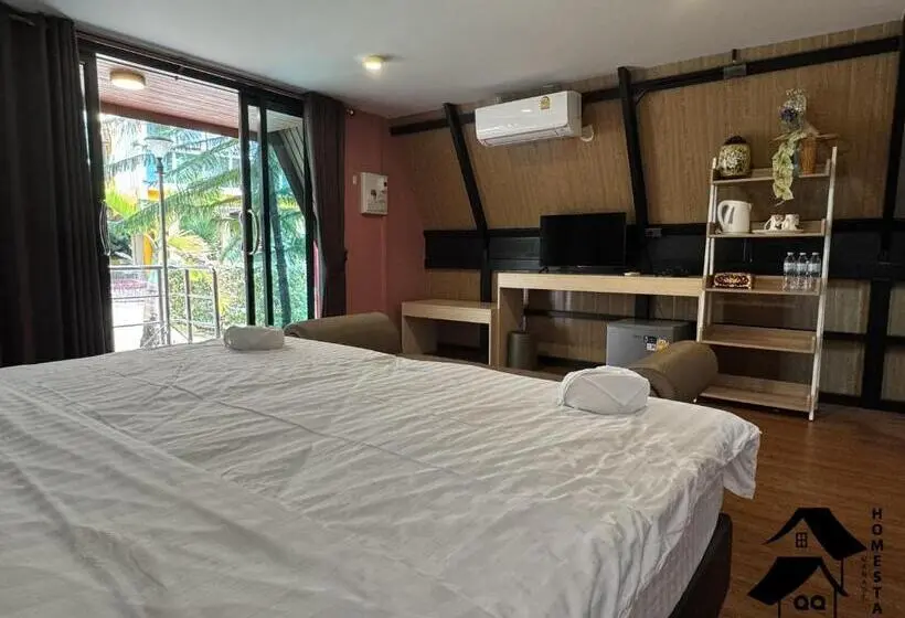 キングサイズベッドのデラックスルーム, Happy Garden Resort Betong