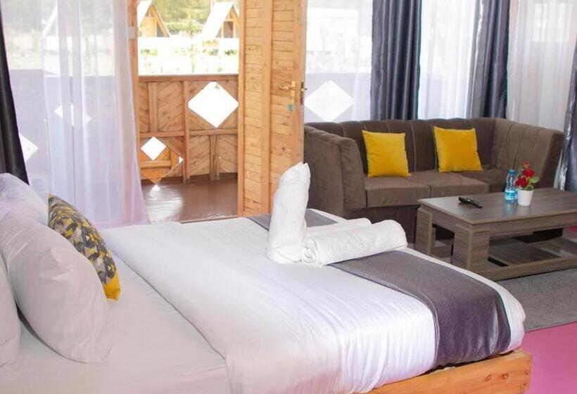 اتاق استاندارد یک تخته با بالکن, Kentwood Cabins And Camp