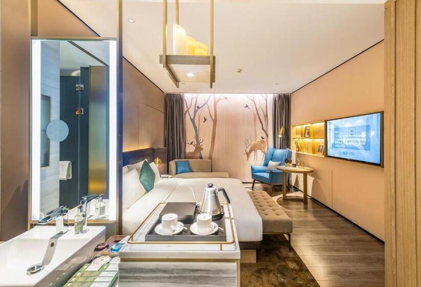 クイーンサイズベッドのスタンダードルーム, Echarm Plus Hotel   Ouzhuang Metro Station Branch