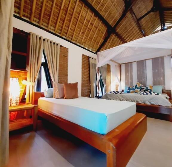 חדר סטנדרט לשלושה עם טרסה, Jeju Cottages