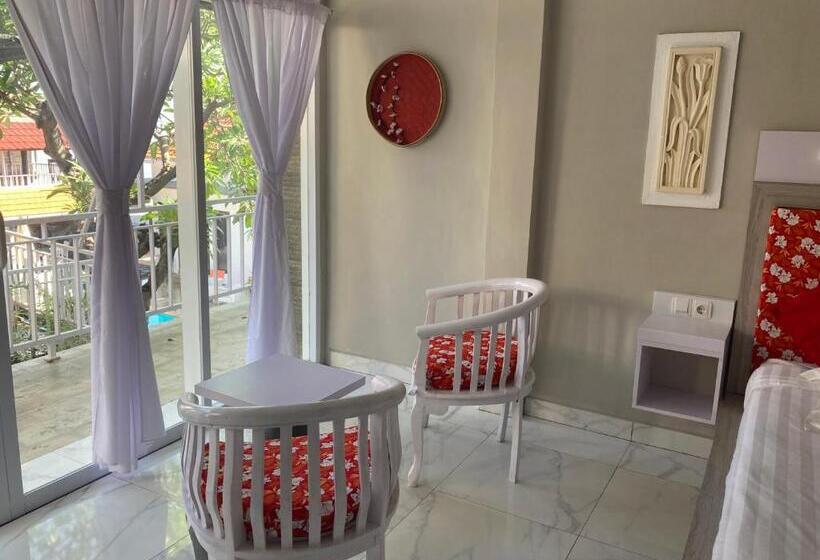 חדר דלוקס נוף לים, Villa Agung Beach Inn