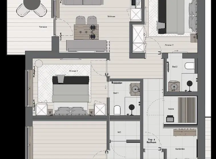 آپارتمان 1 خوابه, Jaggling Appartements