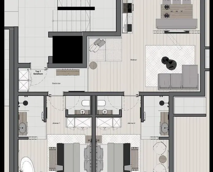 آپارتمان لوکس 1 خوابه, Jaggling Appartements