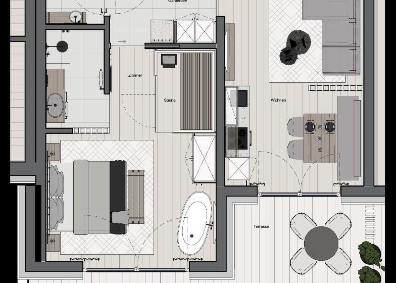 침실 1개 아파트, Jaggling Appartements