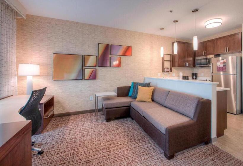 带大床的标准工作室, Residence Inn By Marriott Charlotte Airport