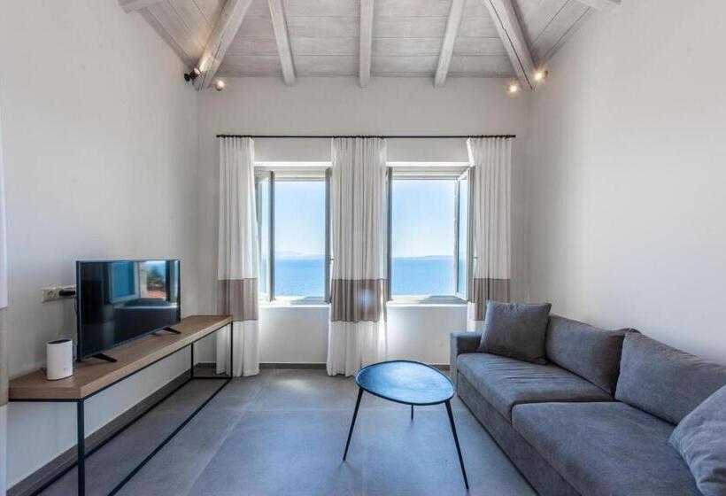 침실 2개 스위트, Sampatiki Suites 4 Star Seaview Luxury Suites With Breakfast And Spa Opened 2024