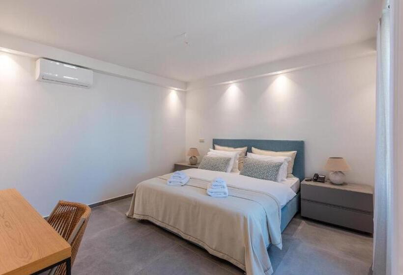 침실 2개 스위트, Sampatiki Suites 4 Star Seaview Luxury Suites With Breakfast And Spa Opened 2024