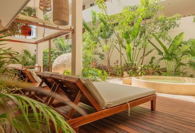 آپارتمان 1 خوابه با چشم‌انداز استخر, Departamento En Tulum Jade