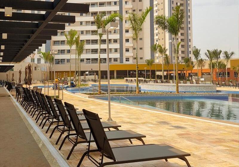 דירה בת חדר שינה 1 עם מרפסת, Apart Hotel   Solar Das águas
