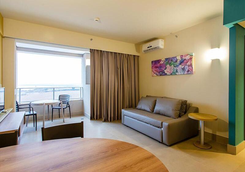 דירה בת חדר שינה 1 עם מרפסת, Apart Hotel   Solar Das águas