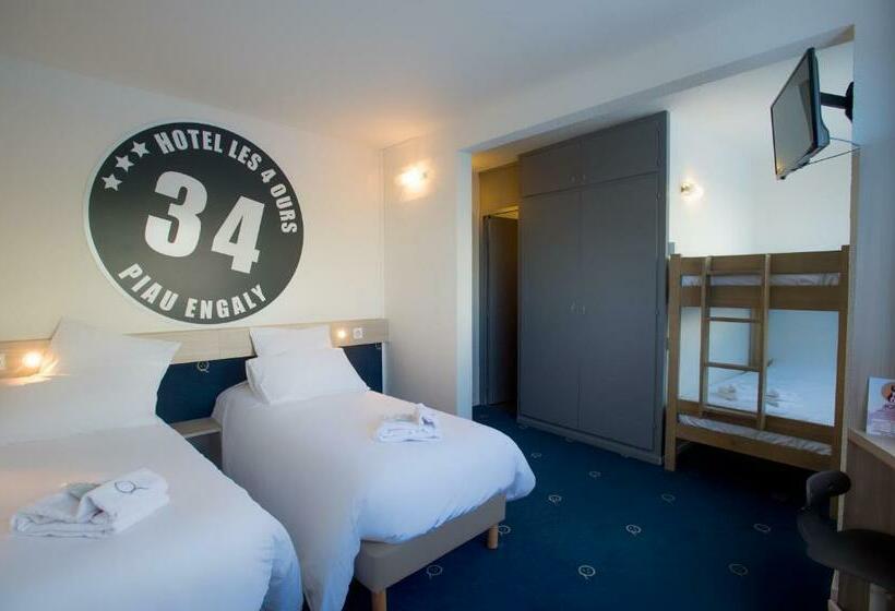 חדר סטנדרט לארבעה, Hôtel Des 4 Ours