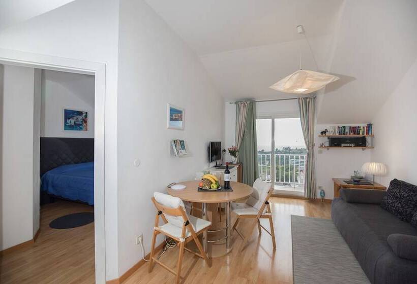 带海景及1个卧室的复式公寓, Studio Apartment Andrijana