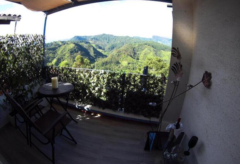 带山景的复式房间, El Mirador Del Cocora