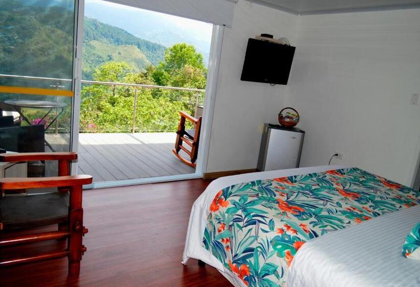 带山景的复式房间, El Mirador Del Cocora