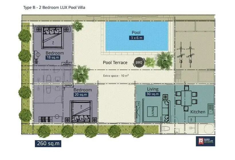 2ベッドルームのスーペリアビラ, Rawayana West Villas & Kids Park