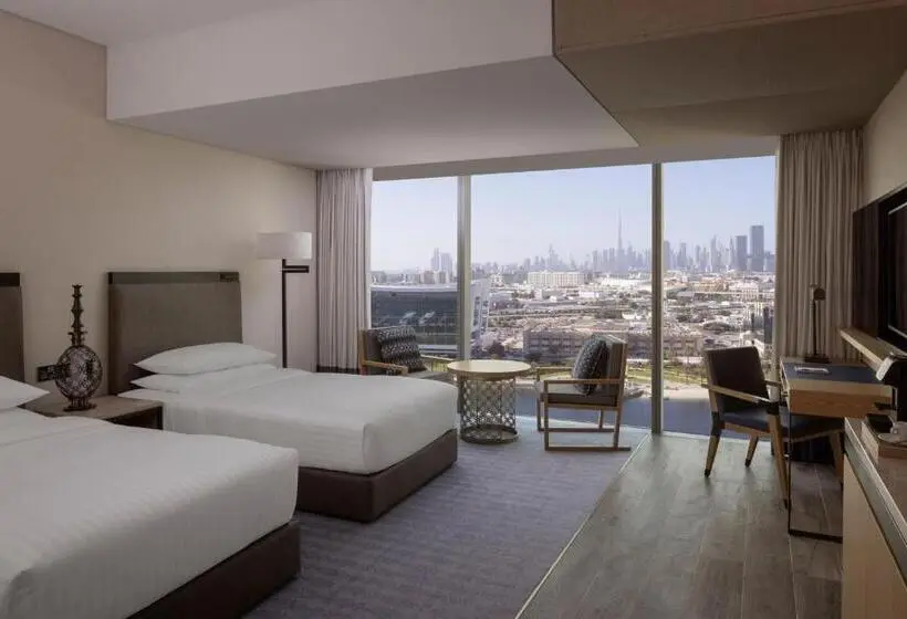 景色の見えるデラックスルーム, Marriott Marquis Dubai Creek