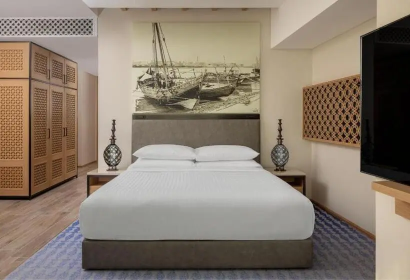 キングサイズベッド、シティビューデラックスルーム, Marriott Marquis Dubai Creek