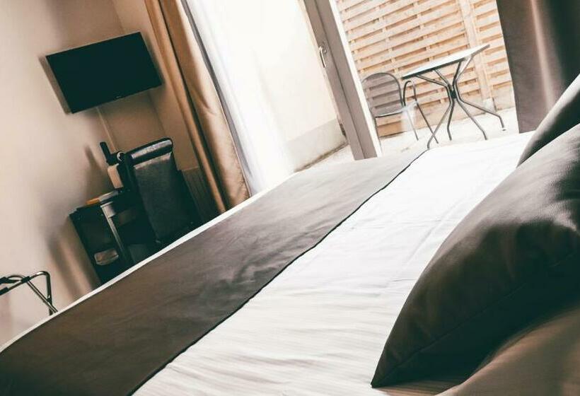 标准间带露台, Logis Hôtel De La Baie De Wissant