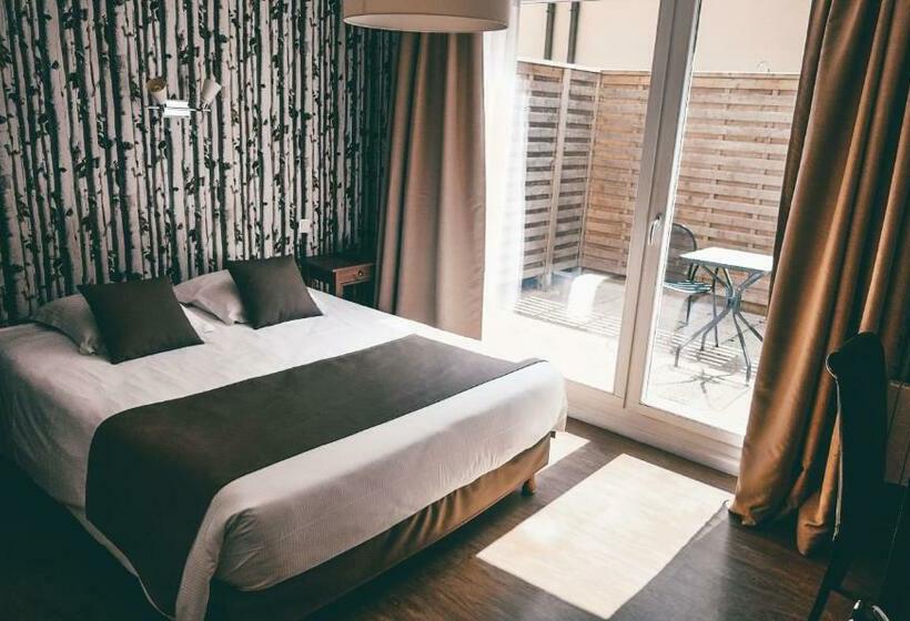 标准间带露台, Logis Hôtel De La Baie De Wissant