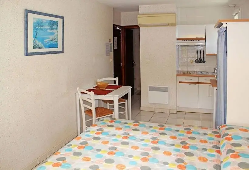 テラス付きスタンダードワンルーム, Hôtel Résidence Les Flots