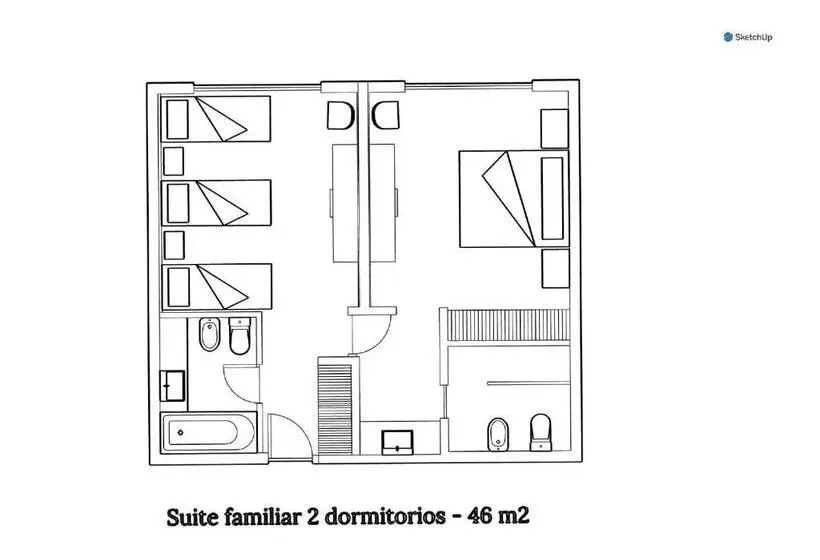 Familiesuite met 2 Slaapkamers, Ignea