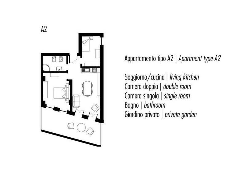 آپارتمان 1 خوابه همکف, Ca Degli Antichi Giardini Apartments