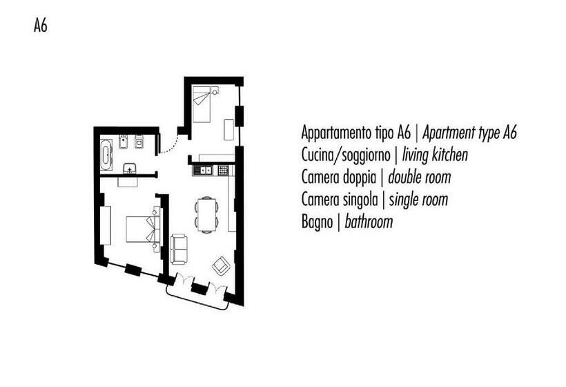 آپارتمان 2 خوابه, Ca Degli Antichi Giardini Apartments