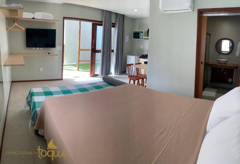 סטודיו סטנדרט עם מרפסת, Jangadas Do Toque Milagres Flat 1 Térreo