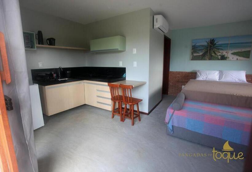 סטודיו סטנדרט עם מרפסת, Jangadas Do Toque Milagres Flat 1 Térreo