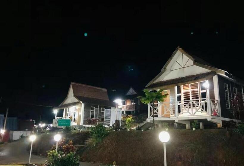 带花园景观的标准三人间, Kurau Stone Chalet