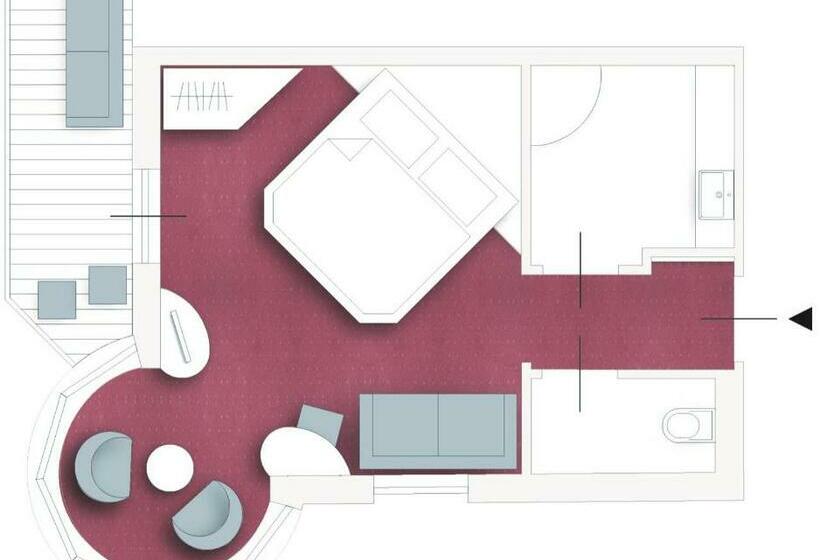 اتاق استاندارد با چشمانداز, Bergzeit