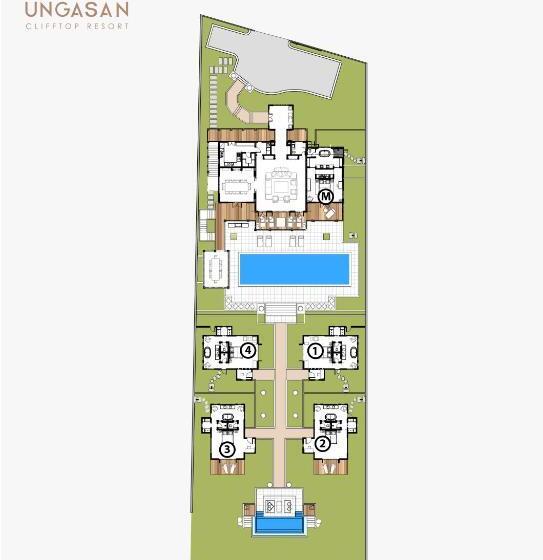 침실 5개 빌라, The Ungasan Clifftop Resort