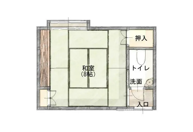 バス共有のスタンダードルーム, Super Hydrogen Rich Spa Yado Kanzan