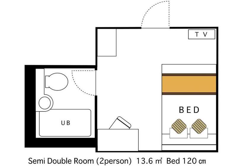 חדר בסיסי מיטה זוגית, Areaone Nobeoka