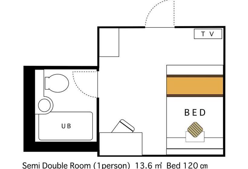 חדר סטנדרט יחיד, Areaone Nobeoka