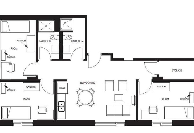 带3个卧室的套间, Dalhousie University Accommodations