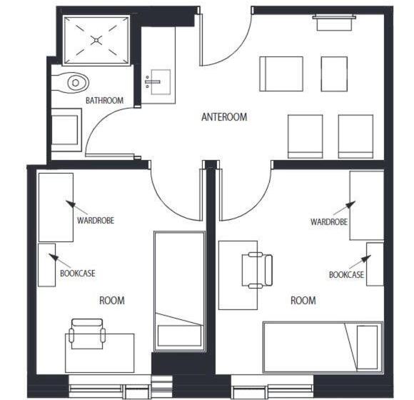 침실 2개 스위트, Dalhousie University Accommodations